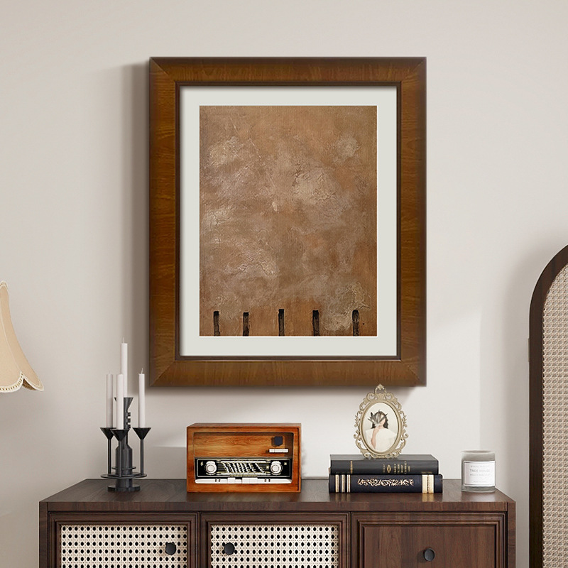 French Niche Abstract Art Decorative Painting Living Room Entrance Middle Ancient Hanging Painting Designer Advanced Sense-Silent Wind Pendulum Painting