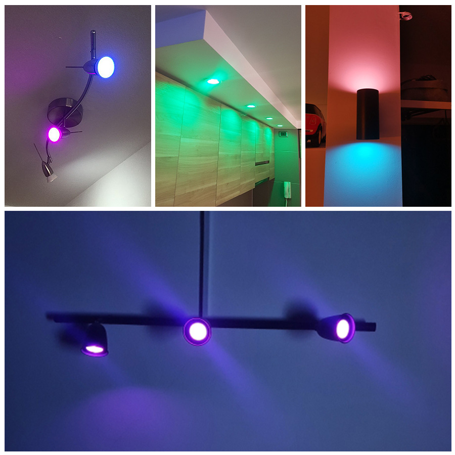 Picture of Graffiti WIFI Smart GU10 Lamp Cup RGCW Dimming Color Sound Control Spotlight Support Alexa Speaker Control