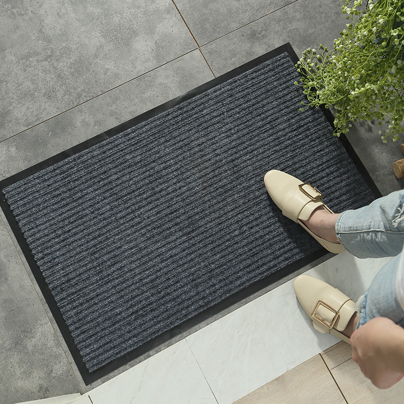 Floor mat entrance door entrance door high-level sense of dirt-resistant household kitchen bathroom non-slip PVC shop carpet absorbent ins