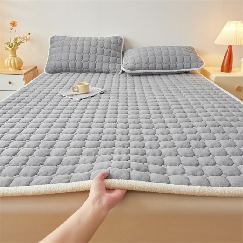 Picture of Class A Soybean Milk Velvet Mattress Winter Thickened Coral Velvet Dormitory Single Mattress Household Folding Cushion
