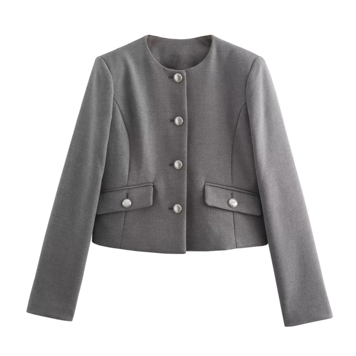 European and American Style Amazon Cross-Border Wholesale 2024 Autum New Style Small Fragrance Style High-End Single-Breasted Short Jacket