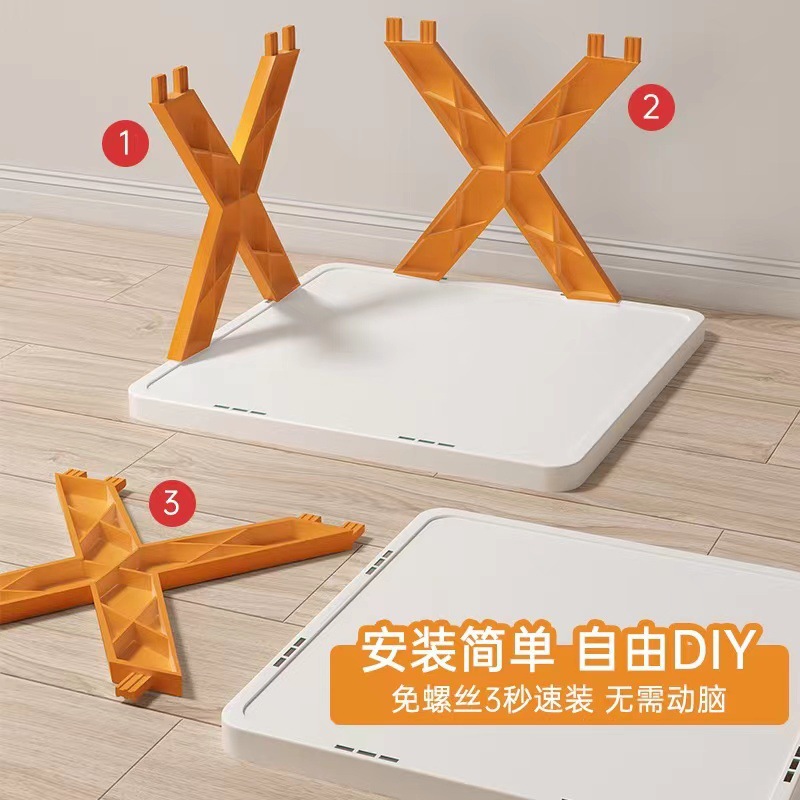 Picture of Dormitory Door Simple Slippers Shelf Multi-layer Space-saving Household Installation-free Dustproof Folding Plastic Storage Shoe Cabinet