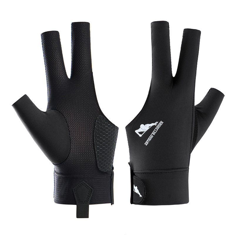 Picture of Billiards gloves single-piece thin 3-finger exposed breathable non-slip wear-resistant snooker table tennis gloves supplies men