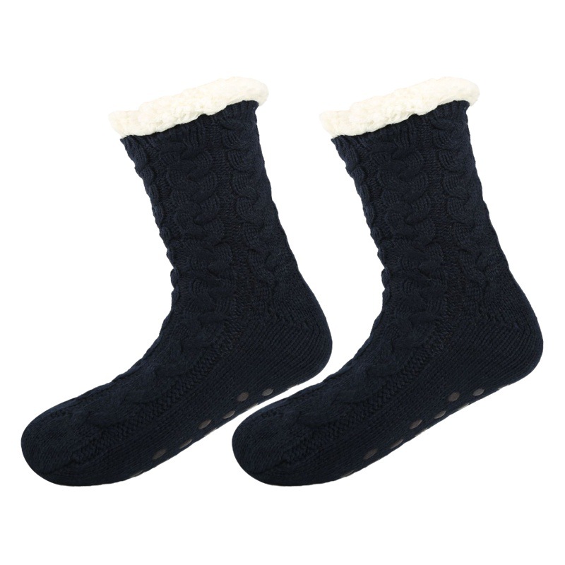 European and American Cross-border Warm Socks Autumn and Winter Thickened fleece-lined Dispensing Non-slip Socks Sleep Socks Carpet Floor Socks