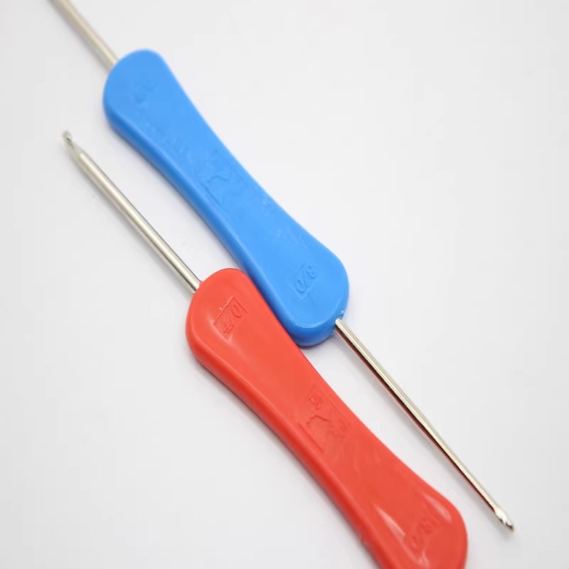 Wool knitting DIY double crochet 2 head size sewing needle big head plastic wool toy crochet tool