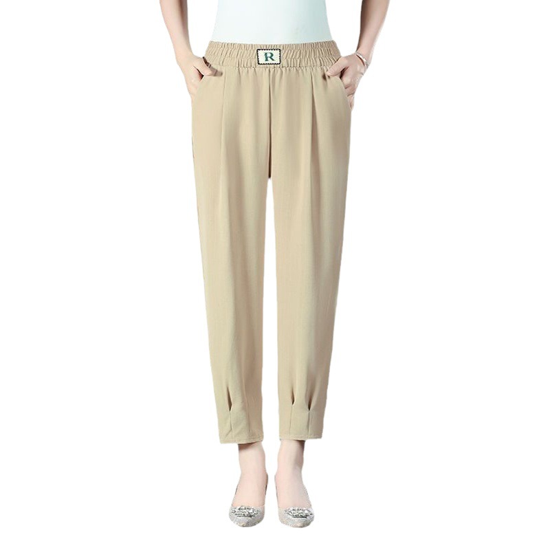 2025 Summer New High Waist Slimming Thin Loose Ankle-length Pants Harlan Pants Casual Pants Cross-border