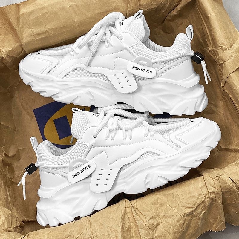 2024 Summer Men's Shoes New Breathable Mesh Shoes Men's Trendy All-match Platform Sneakers Casual Torre Shoes for Men