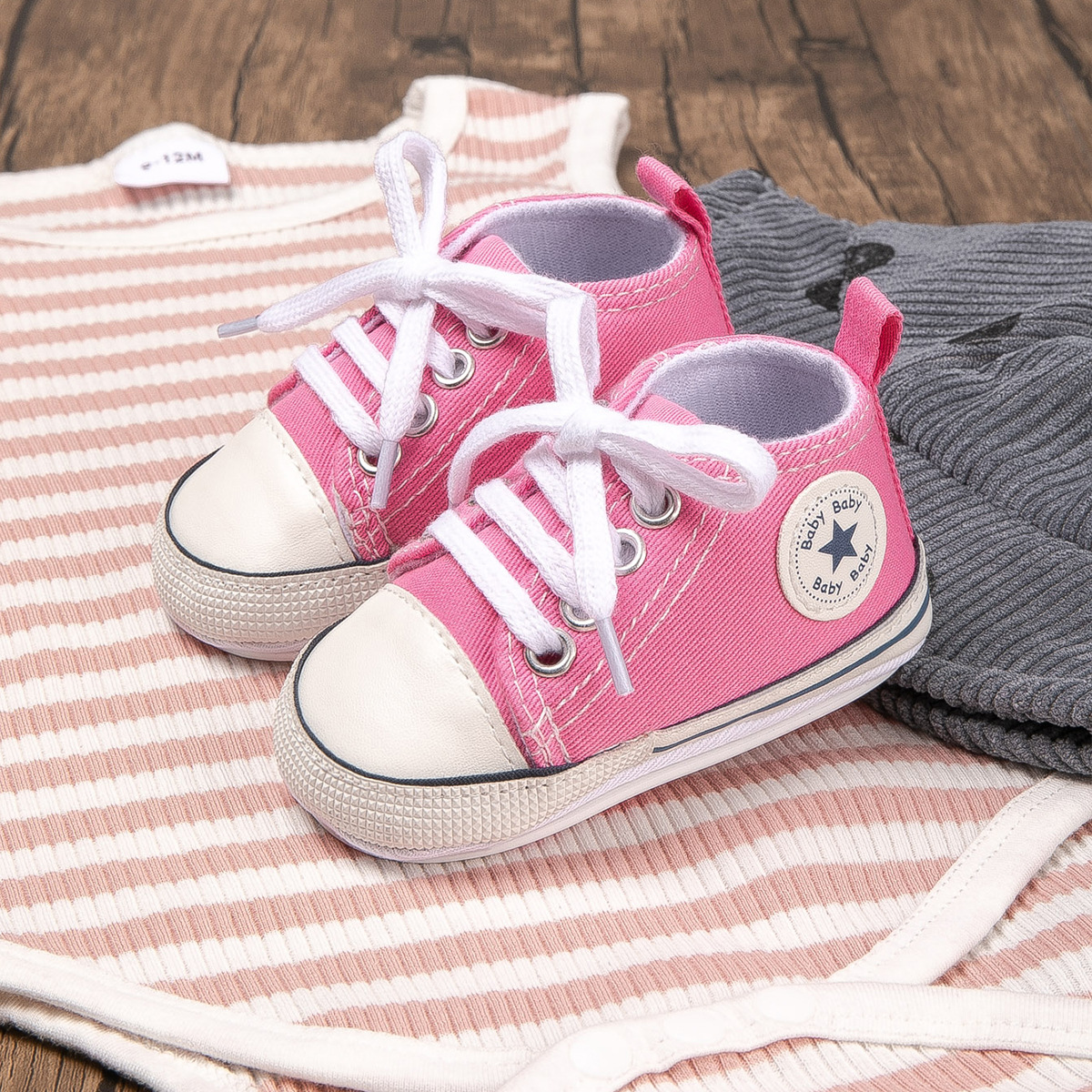 Picture of 2020 autumn and winter New baby canvas shoes classic canvas shoes non-slip rubber soles toddler shoes baby shoes