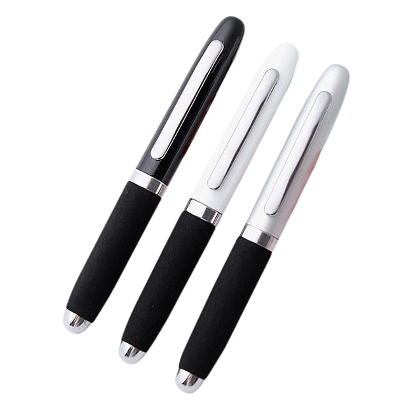 in stock Wholesale Metal Mini Ballpoint Pen Sponge Holding Pocket Oil Pen Business Advertising Gift Pen Set LOGO