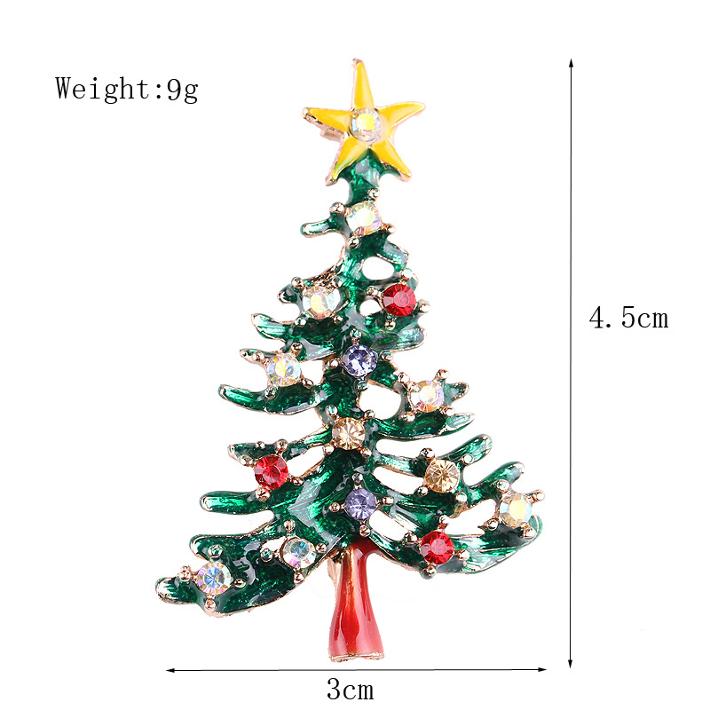 Picture of Lanhao European and American New Fashion Christmas Brooch Christmas Tree Shoes Elk Wreath Snowflake Bell Pin Women