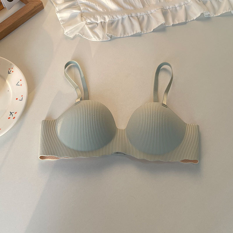 Picture of Small Breast Push-Up and Enlarged Breasts, Seamless One-Piece Cocktail Bra for Women Without Wires, Summer Thin Breast-Retracting Bra