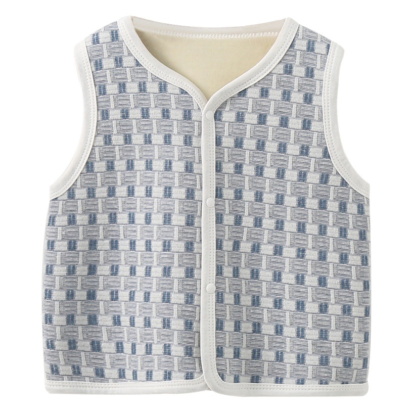 Baby vest Spring and Autumn wear western style baby vest boys and girls small vest fleece-lined waistcoat trendy autumn and winter