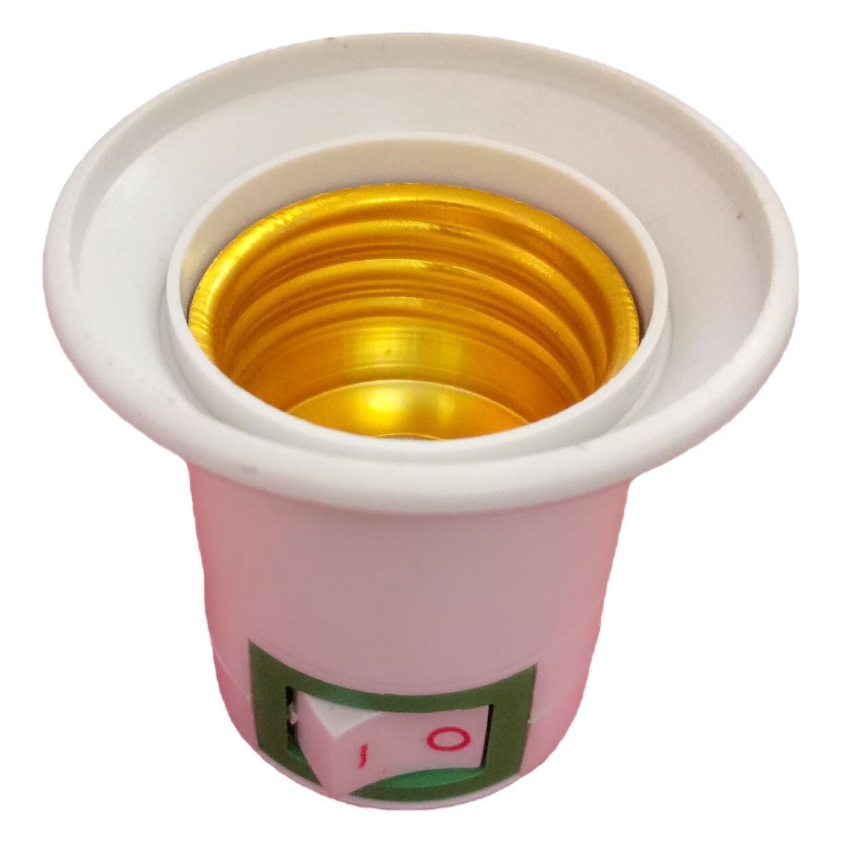 Out of the foreign trade type European standard with switch round foot plug wall type mobile lamp holder E27 screw small night light tilting lamp holder