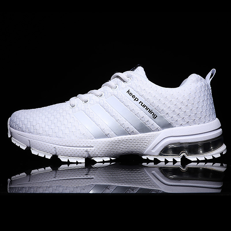 Cross-border large size couples Amazon fly woven sneakers air cushion running shoes men's casual travel shoes a generation of hair