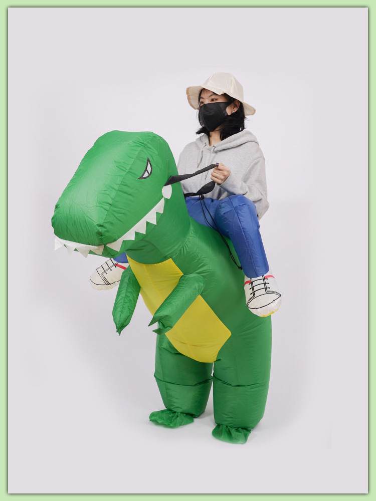 Picture of Dinosaur Inflatable Suit Kidsren's Mount Clothes Doll Funny Halloween Kindergarten Performance Costume Outdoor Performance Costume