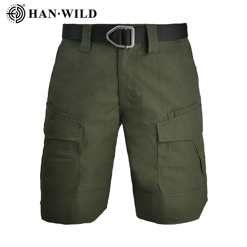 Picture of Hanye outdoor wholesale slim camouflage tactical shorts men's summer outdoor elastic breathable multi-bag working pants