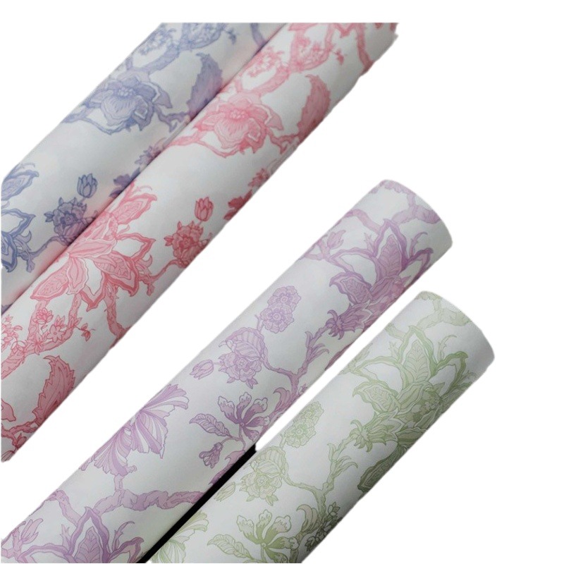 Women's Day Tulip single bouquet wrapping paper European retro paper afternoon Black Tea Flower wrapping paper