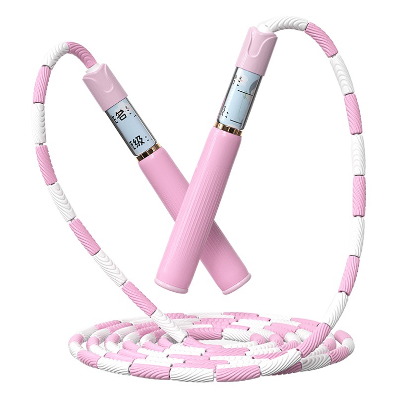 New split-type Children's signature bamboo section primary school student exam special fitness bamboo section skipping rope plastic soft bead rope