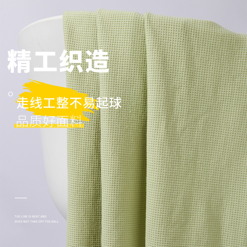 Picture of Tc Polyester-Cotton Blended Wafer Grids Pineapple Grids Small Square Cross Grids Double-Sided Knitted Waffle Fabric Yarn-Dyed