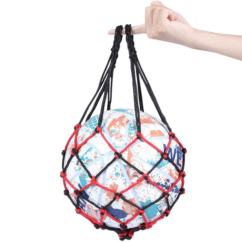 Solid Mesh Bag for Basketball, Football, Volleyball, Polypropylene Woven Nylon Ball Bag, Durable Football Bag