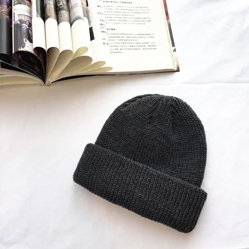 Picture of 2020 Cold Hat Men's Melon Hat Winter Women's Autumn and Winter Solid Color Watermelon Knitted Wool Hat Pullover Ski Hat