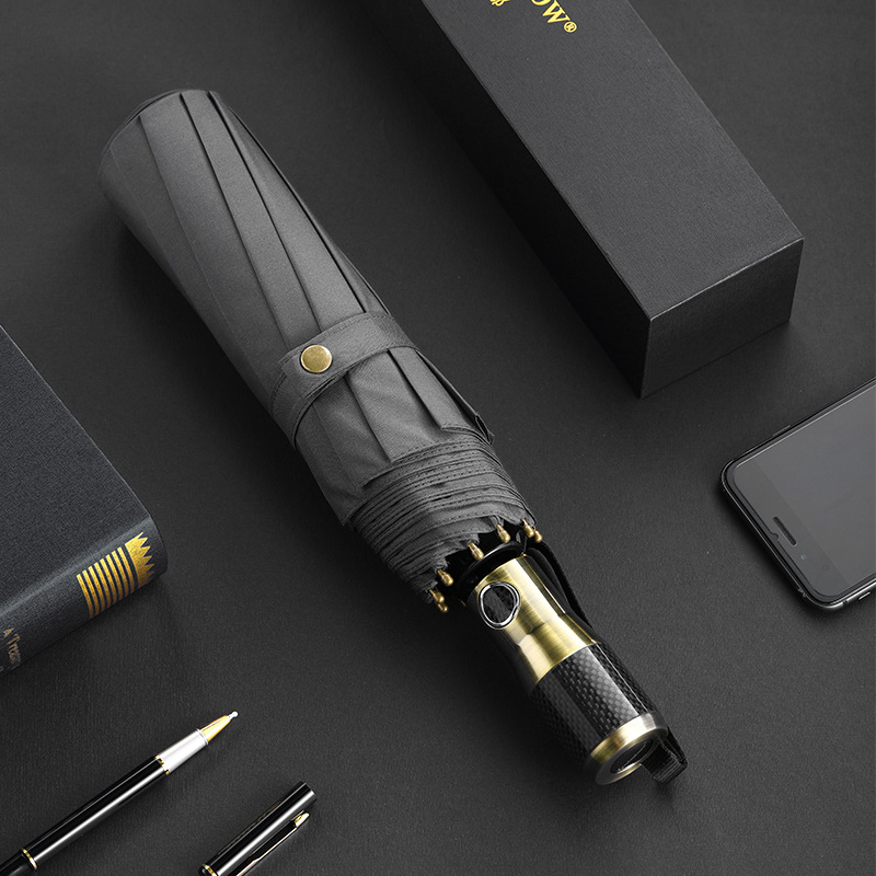 Picture of Osdorna New Full-automatic 10-bone Double-size Windproof Fiber Handle Men's Business Umbrella Gift Umbrella