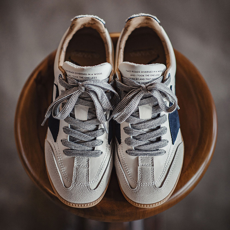 Madden Retro German Training Shoes for Men, 2025 Summer New Trendy Versatile Flat Sneakers, Casual Sports White Shoes