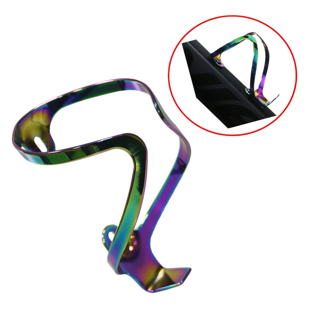 Mountain bike colorful electroplated water bottle rack road bike aluminum alloy ultra-light water cup rack Integrated Water Bottle Rack