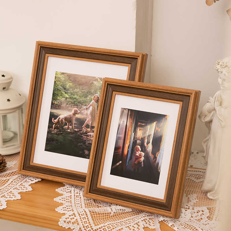American Retro Table Decoration Creative 6-Inch 7inch 8inch Bedroom Living Room Table Photo Frame Washed Photo Frame Customization