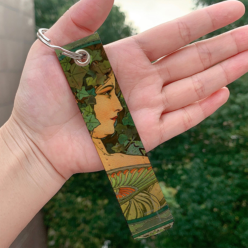 Picture of Amazon Cross-Border European and American Popular Vintage Alphonse Mucha Mucha Mucha Keychain Wholesale