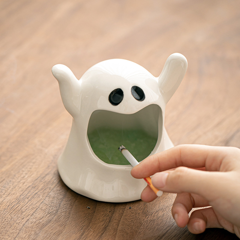 Ashtray Household Ceramic Creative Ins Fashion Creative Personality Office Light Luxury High-end Sense Ashtray