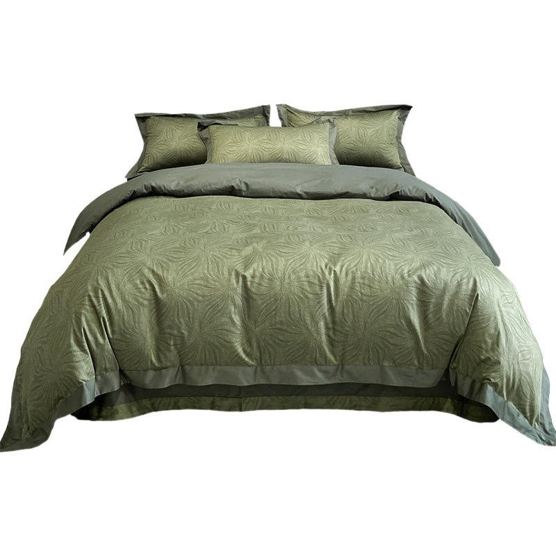 European Classy Long-Staple Cotton Pure Cotton Four-Piece Set 100 Cotton Bed Bed Sheetss and Quilt Covers Accessible Luxury Style Classy Bedding 4