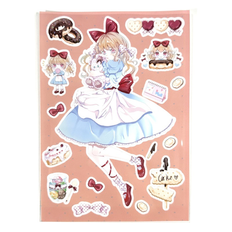 Coisini original sweet Asian style character sticker Korean goo card goo book hand account DIY decoration material