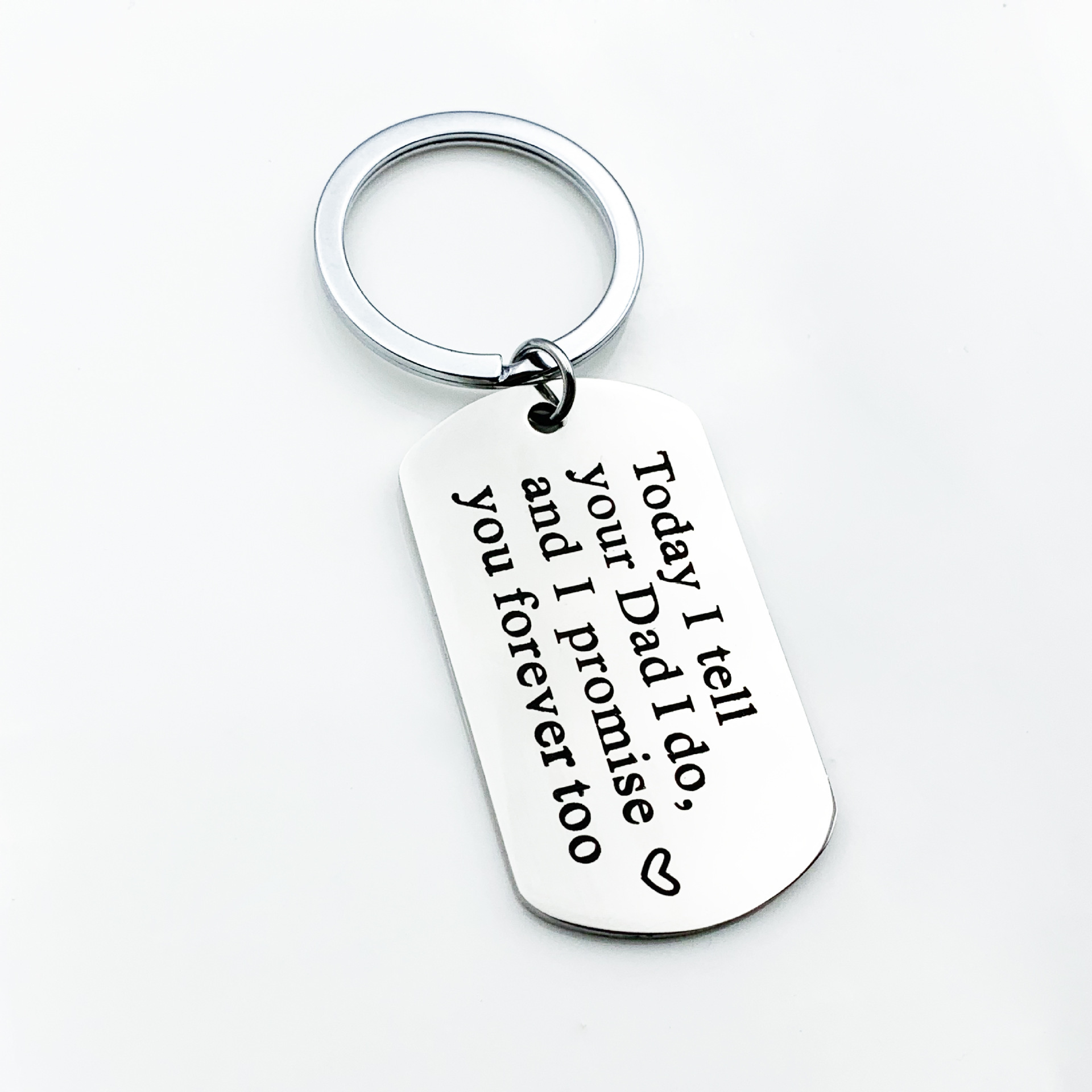DIY Today I tell your Dad I do, and I promise letter keychain