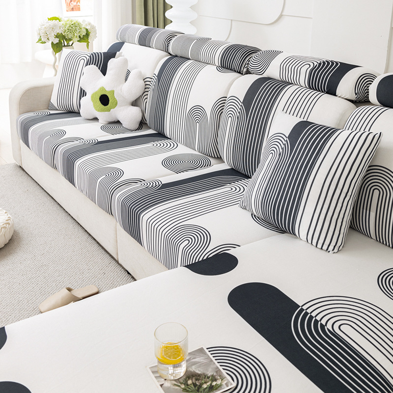 Summer Ice Silk Sofa Cover Cover All-inclusive Universal Cover Anti-cat Scratch 2025 New High-end Sofa Cover Cloth Summer
