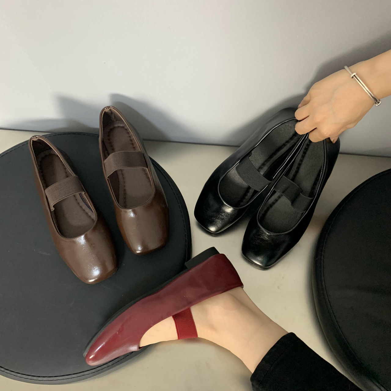 Dress Soft Sole Shoes French Temperament Ballet Mary Jane Women's Shoes 2024 Spring and Autumn Casual Joker Small Leather Shoes