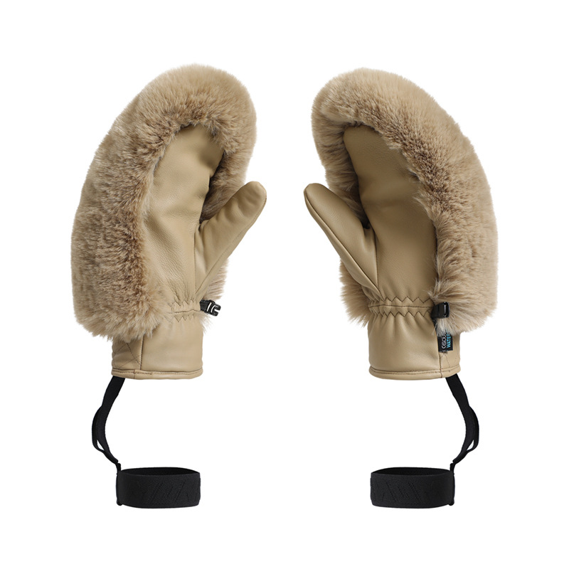 Picture of Winter new ski gloves women windproof cold warm fleece-lined cross-border trade plush ski gloves ladies