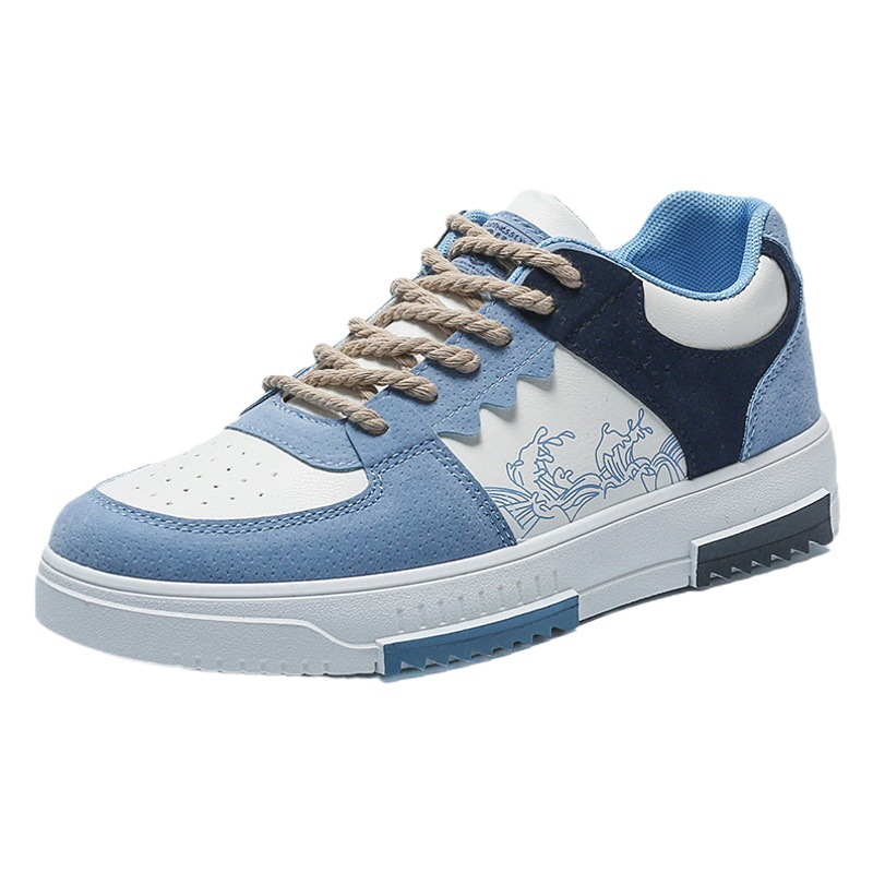 Men's Shoes Summer New Breathable White Shoes Boys Trendy Versatile Cloth Shoes Thick-Soled Sports and Leisure Sneakers Trendy Shoes