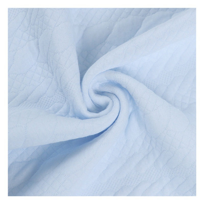 Twist Jacquard Two-sided Cotton Air Layer Home Clothes Silk Cotton Cloth Moon Clothes Baby's Jetsuit Air Layer