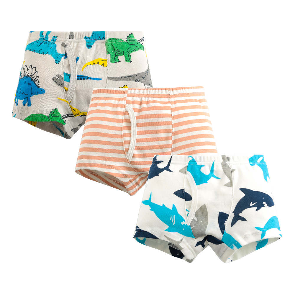 Picture of European and American boys boxer pants threaded cotton children's underwear boys boxer pants baby children's shorts wholesale
