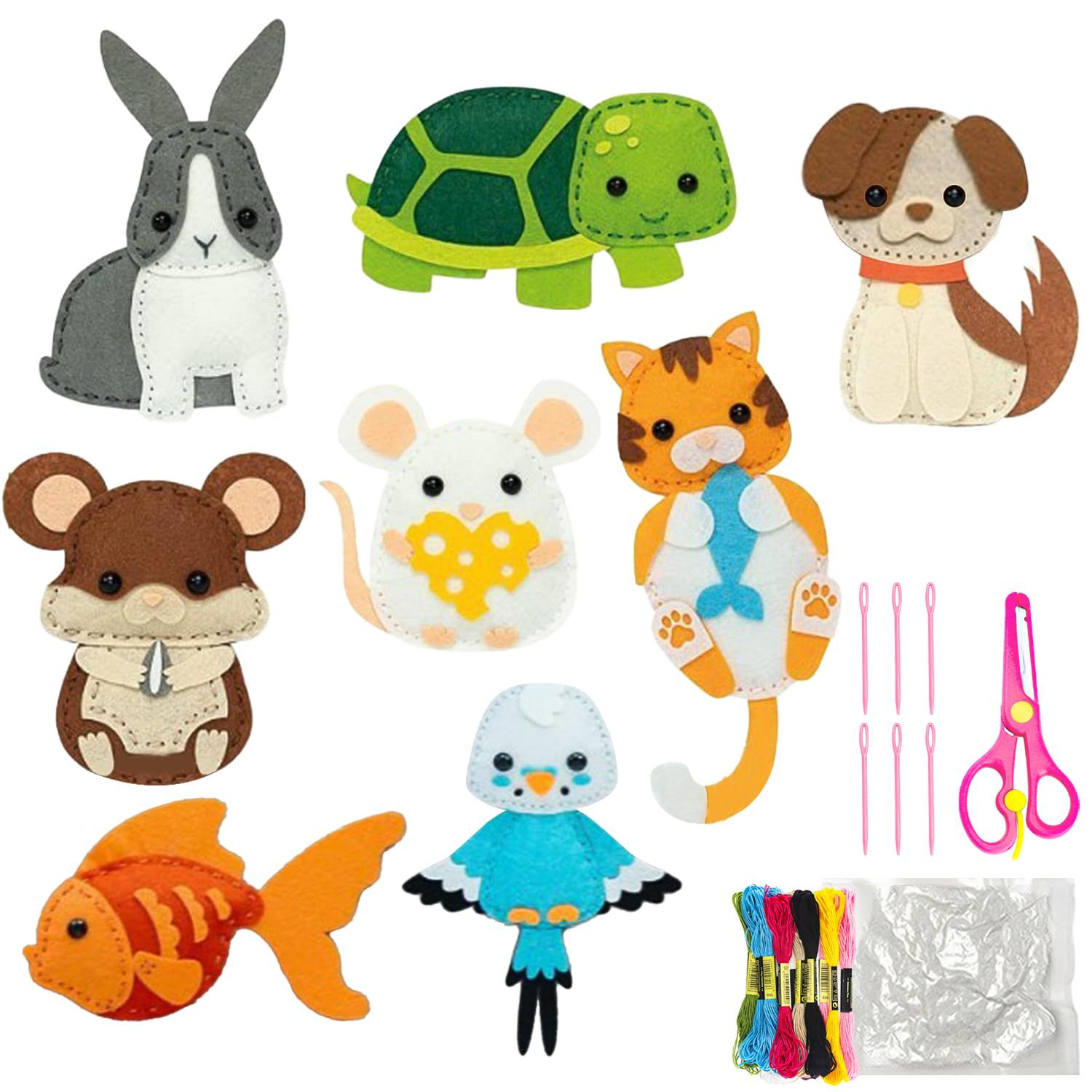 Children's Non-Woven DIY Sewing Handmade Material Package Fabric Animal Small Pendant Creative Decoration