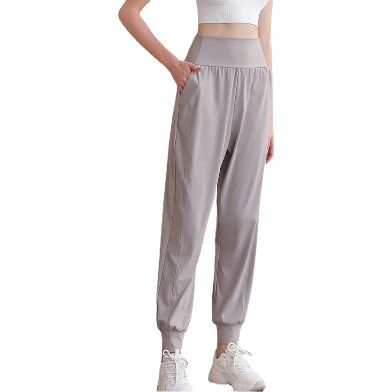 Autumn and Winter Nylon High Waist Fitness Pants Women's Loose Breathable Casual Sweatpants Running Sports Training Yoga Long Pants