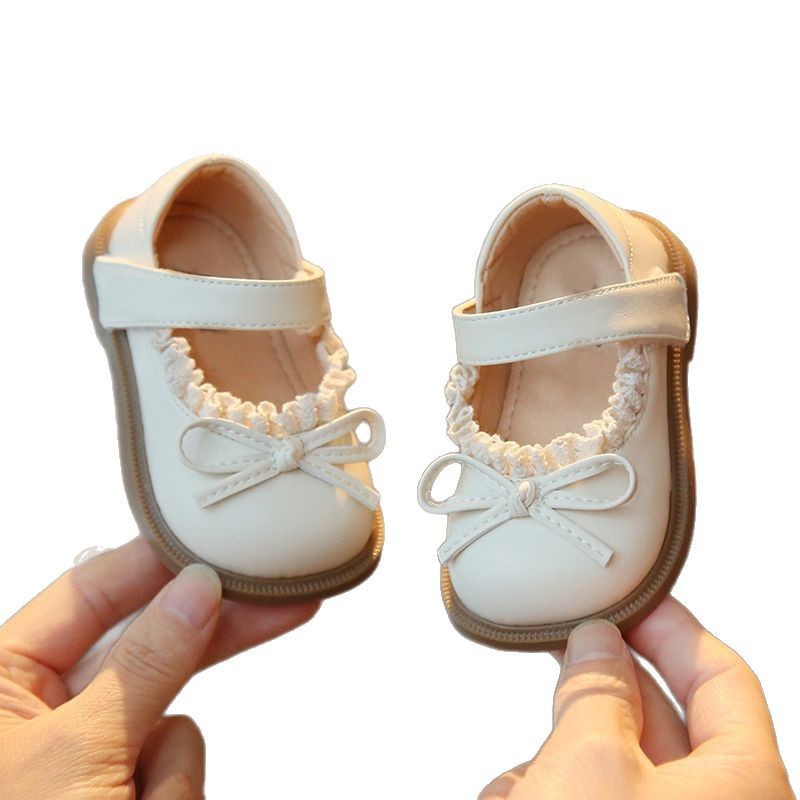 Picture of Girls' toddler shoes, autumn new children's soft-soled beanie shoes, girls' baby bows, princess shoes, little girls' single shoes