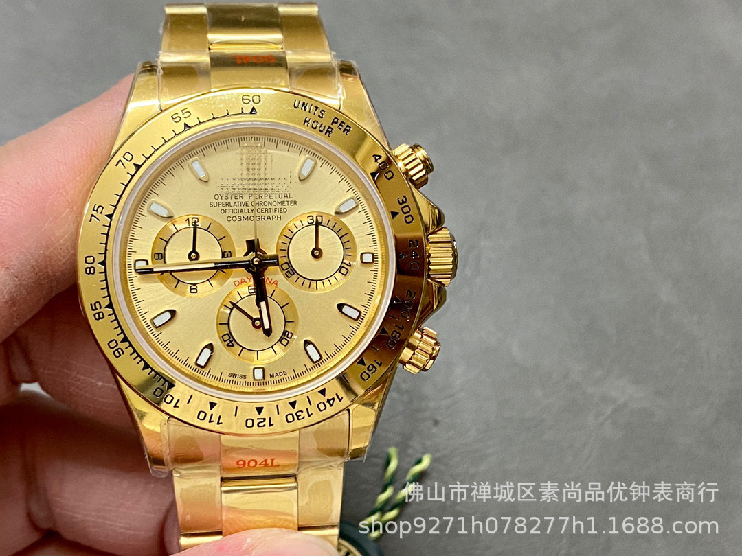 Picture of Cross-border Panda Di 7750 Ditong Cement Grey 12.4 Golden Di Chronograph 4130 Yu Wenle Men's Mechanical Watch