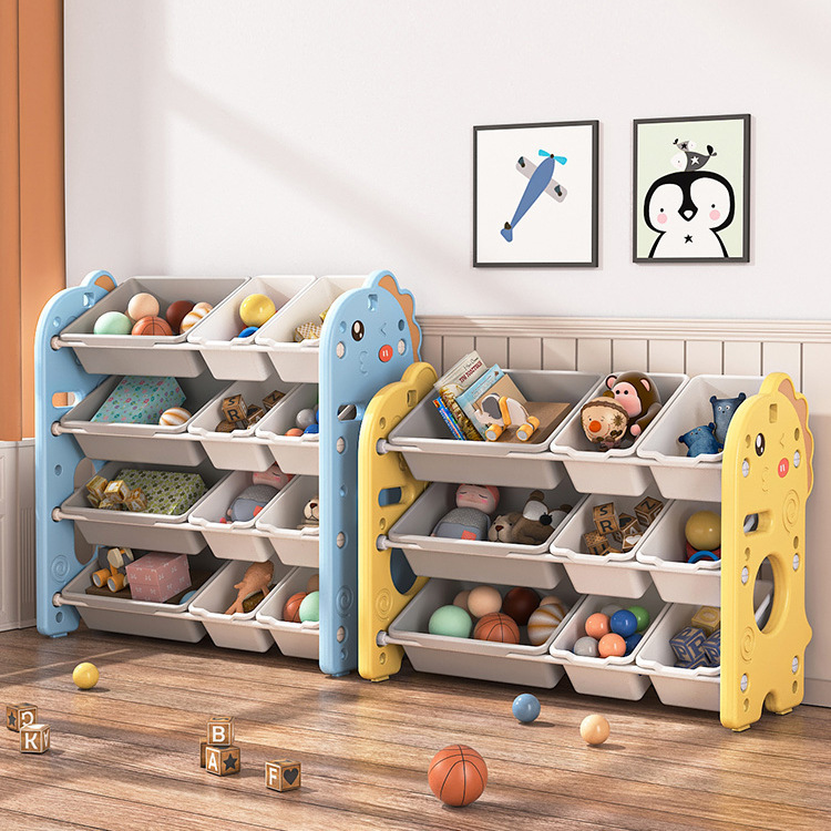Children's toy storage rack home baby storage toddler inductive storage living room simple super large capacity organization rack