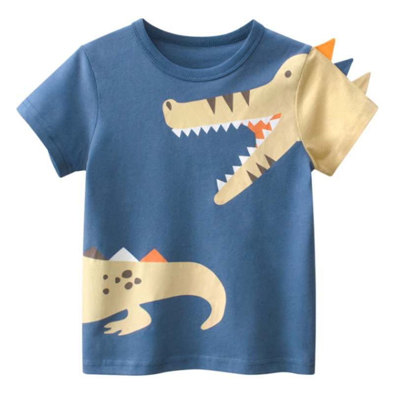 27Kids Korean Style Kidsren's Clothing Wholesale 2025 Summer New Fashion Baby Boy Kidsren's Short-Sleeved T-Shirt One Piece Consignment