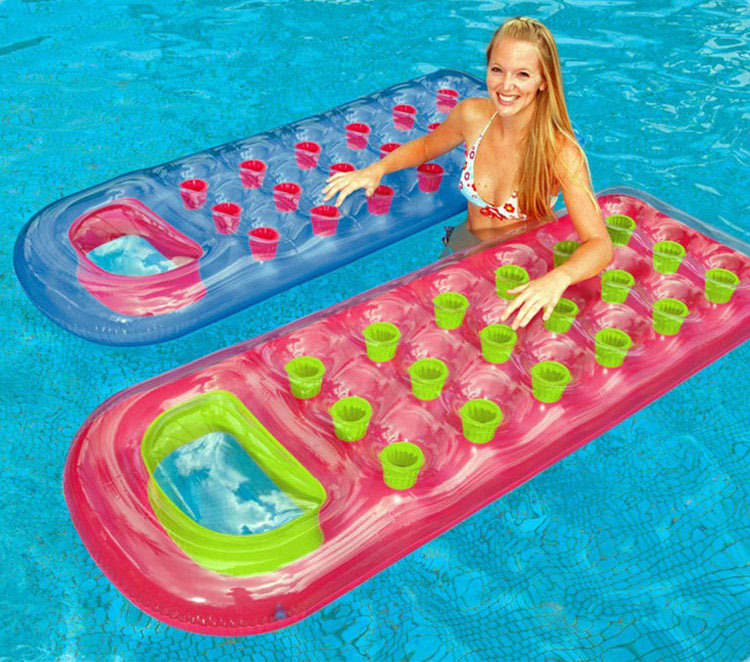 Picture of INTEX59895 18-hole fashion floating row water inflatable bed inflatable floating row adult swimming pool water drain