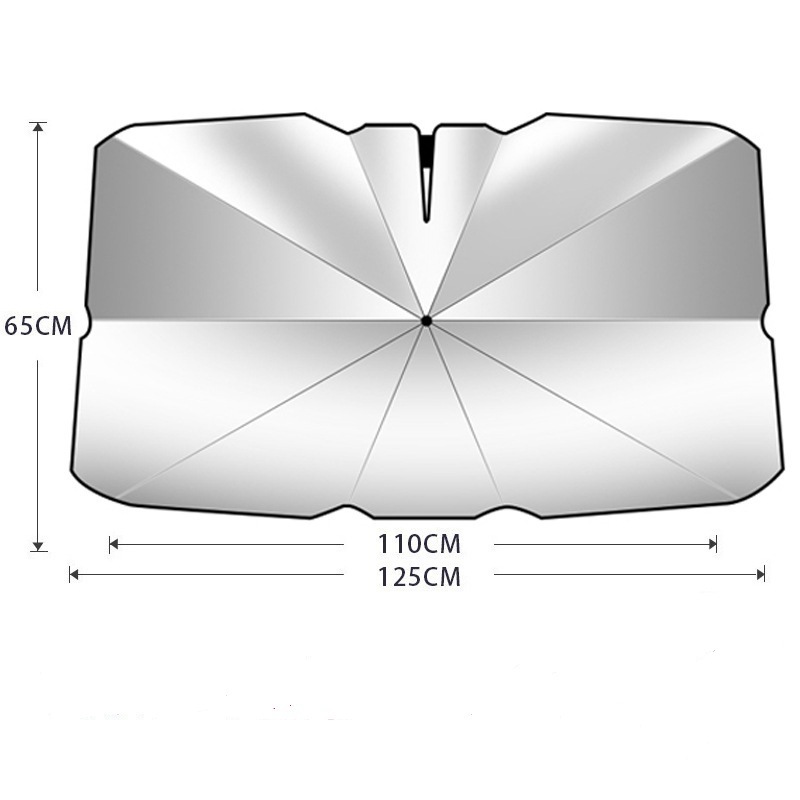 Picture of Car Sunshade Front Windshield Parasol Retractable Sun Protection and Heat Insulation Car Umbrella Side Baffle Sunshade