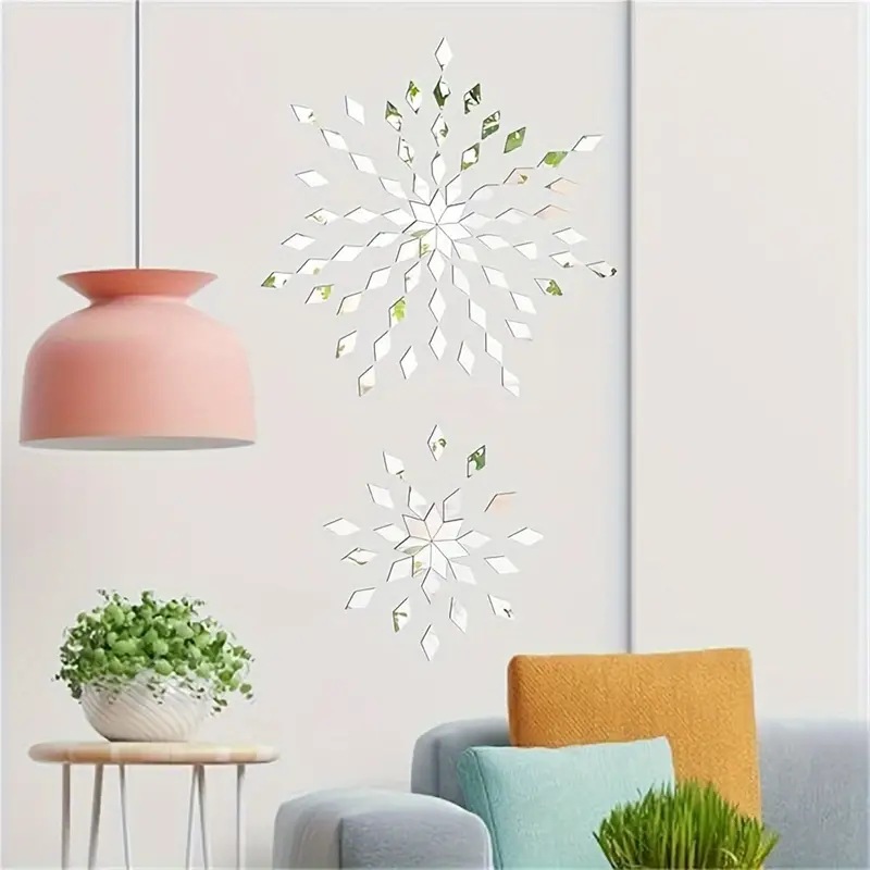 Factory wholesale Amazon stereo mirror diamond combination decorative stickers living room bedroom TV sofa background wall stickers