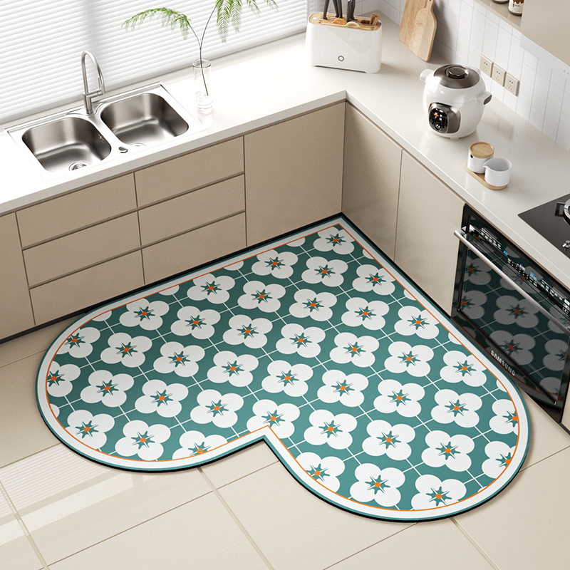 Picture of Cross-border Wholesale Diatom Mud Floor Mat Bathroom Absorbent Foot Mat Simple Dirty Resistant Anti-skid Mat Household Kitchen Tianjin Floor Mat